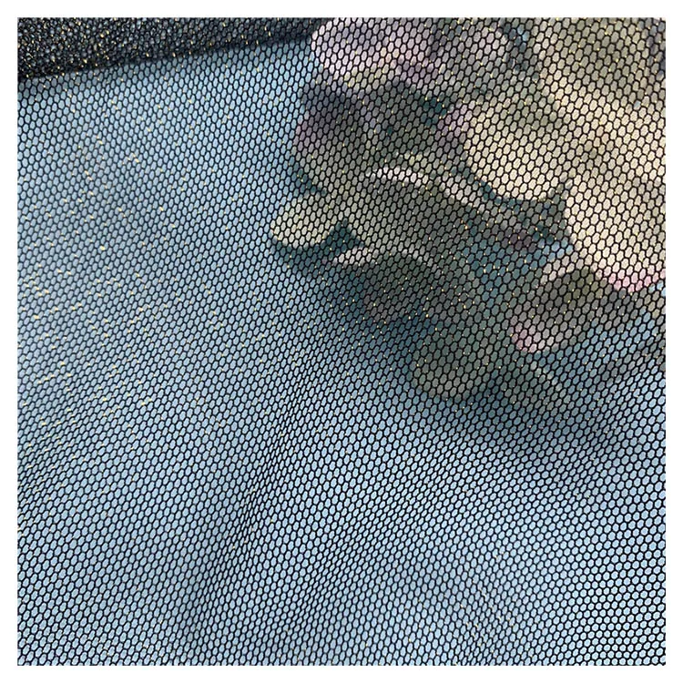 Soft And New Affordable Shining Net Mesh Gold Net Lace Net Fabric For Curtains