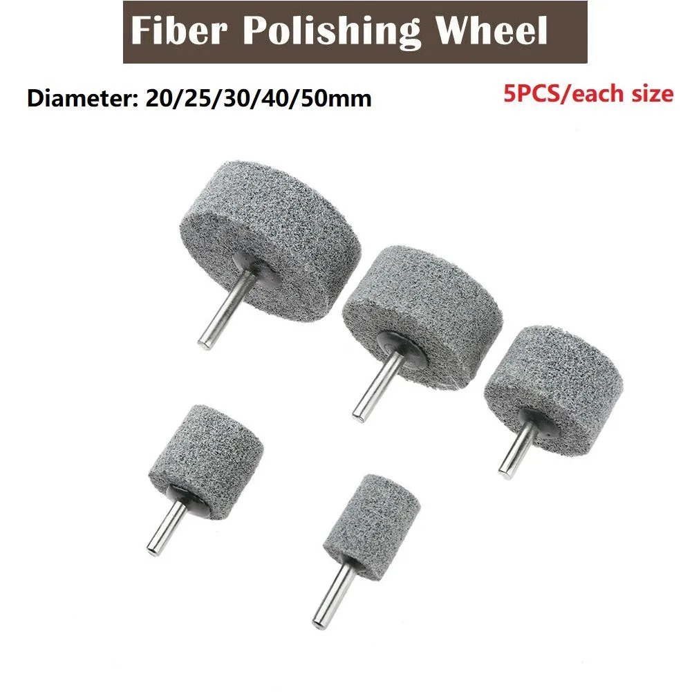 Wholesale Custom Gray Fiber Abrasive Polishing Wheel Grinding Head Nylon Fiber Polishing Wheel Scouring Pad Grinding Head
