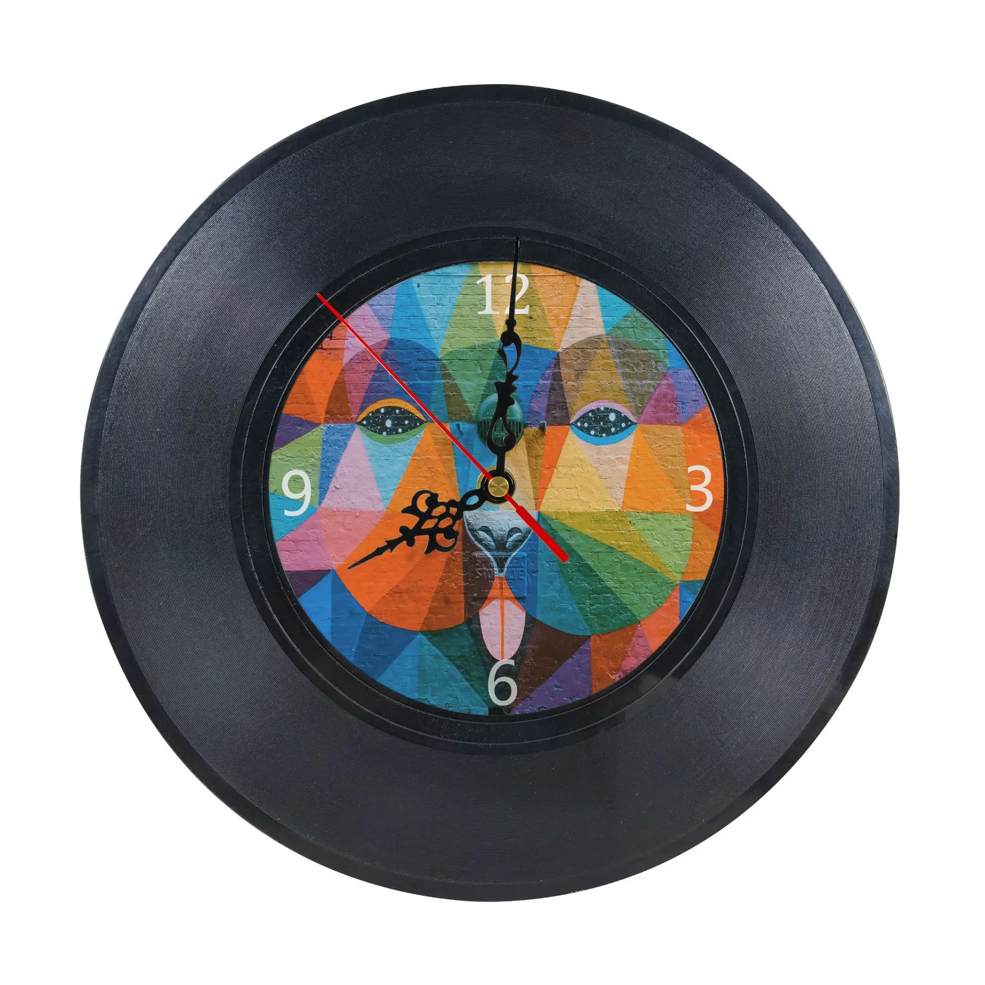 12 inch MDF plastic sublimation blank wall clock Customized Round shape classical Photo Record Clock for heat transfer