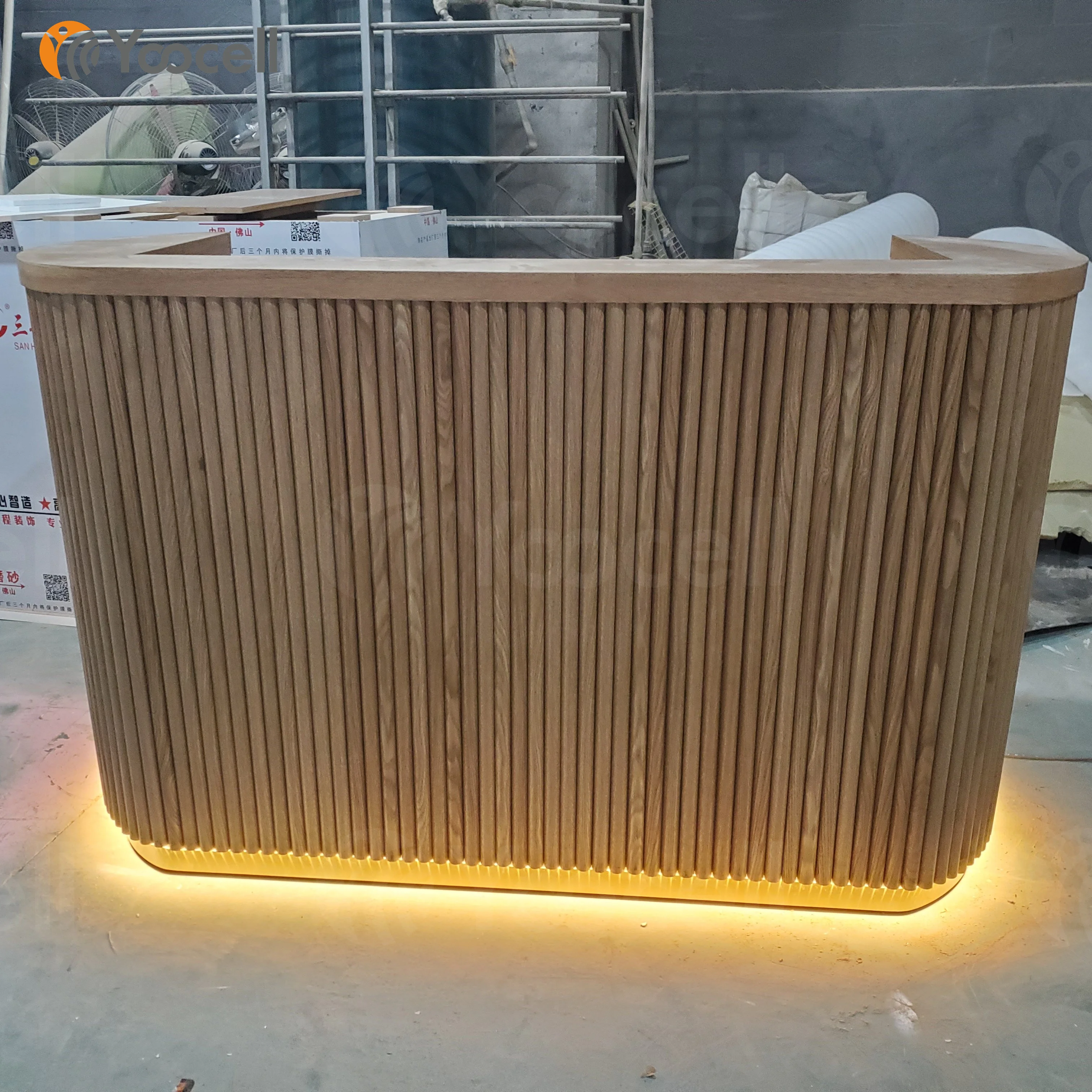 
 Yoocell деревянная Золотая кромка индивидуальный современный дизайн роскошный стиль косметическое оборудование стойка регистрации  