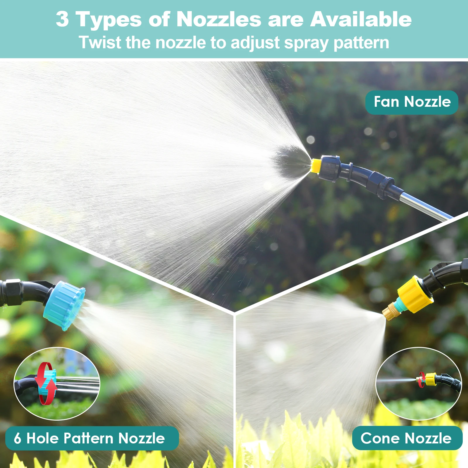 Sylstar Home Garden Square 5L Battery Agricultural Spray Pump Portable Electric Power Sprayer