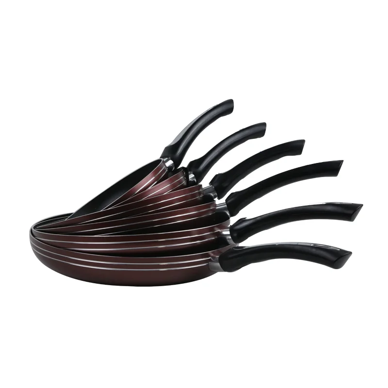 Factory Small Bakelite and Metal Handle 20cm Non Stick Aluminium Egg Poacher Frying Pot Pan for All Stove