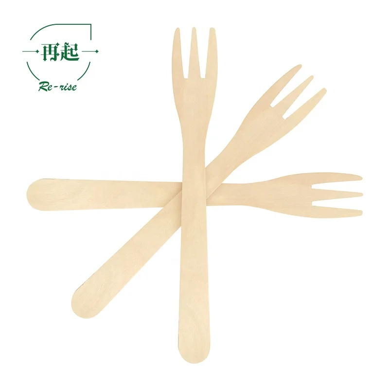 ЭК. Чист. Биоразлагаемые одноразовые деревянные вилки для фруктов, вилки для стружки