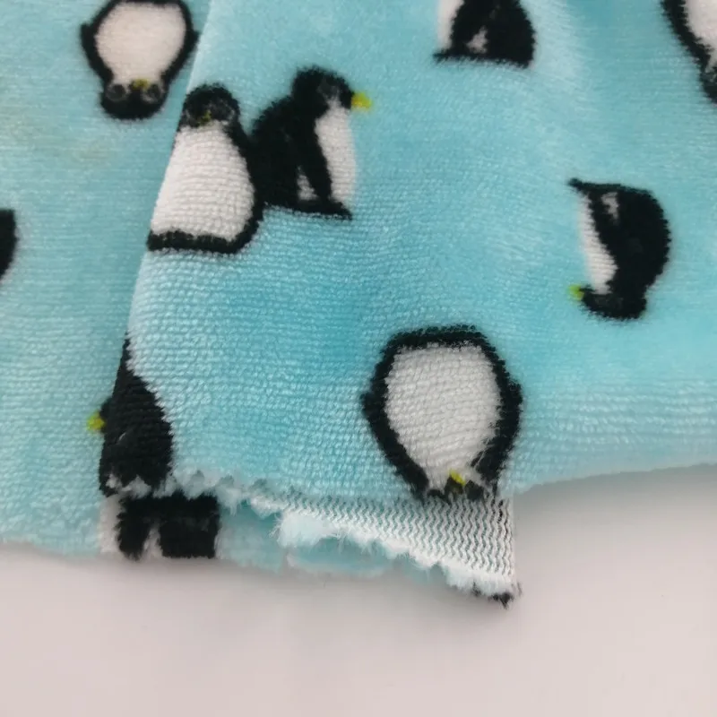 Super Soft 100% Polyester Single Side Fleece Animals Printed Pattern Flannel Fleece Fabric For Baby