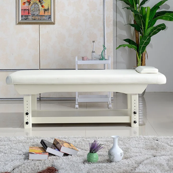 Electric beauty bed wooden frame facial treatment  adjustable massage table with one motor  for spa salon