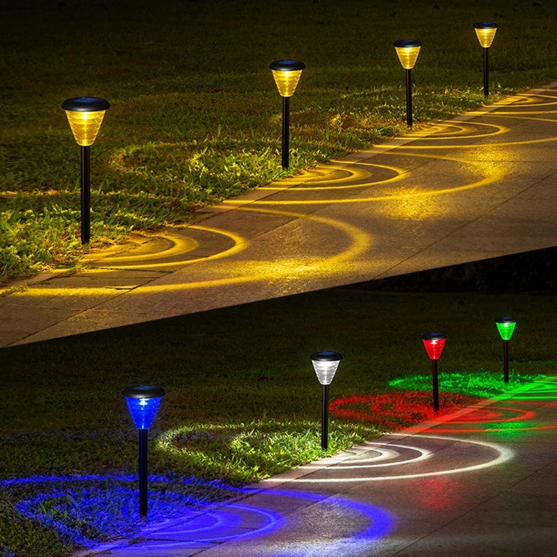 LED Solar Garden Lawn Light Outdoor RGBW Courtyard projection Landscape Light Colorful Ground Lamp For Street Pathway Decorate