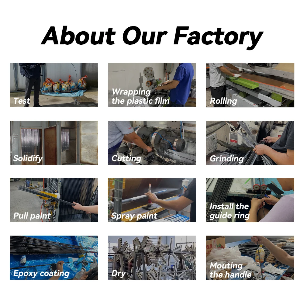 OEM/ODM Big Game Freshwater Fishing Heavy Duty 2 Piece Custom 2.8/3.6/3.9/4.5/5.2 m Carbon Blanks Catfish Rod Fishing Rod