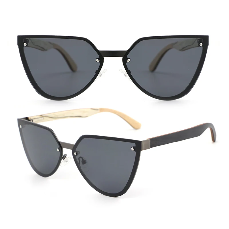 Fashion stylish 2022 women retro black clear lenses ladies square thin cat eye sunglasses