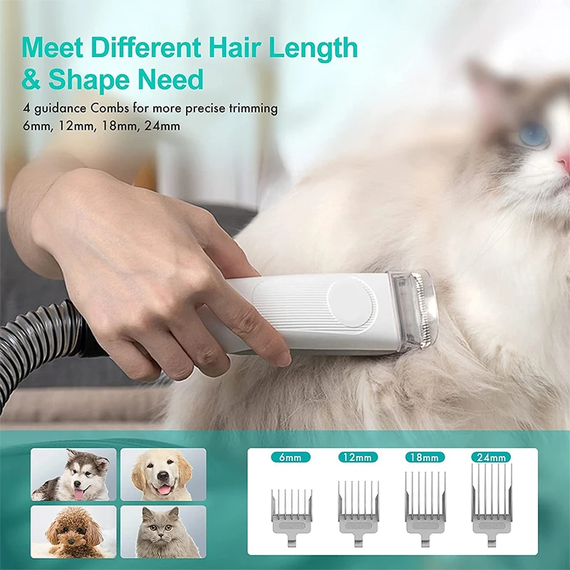 Hot Selling 5 IN 1 Professional dog hair vacuum 5 in 1 attachments dog blow dryer for dog hair cutting machine