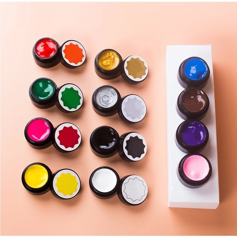 MyBeautyNails Color Private Label Hight Pigmented Color Gel Paint Uv Nail Gel Soak Off Nail Art Nail Polish Painting Gel