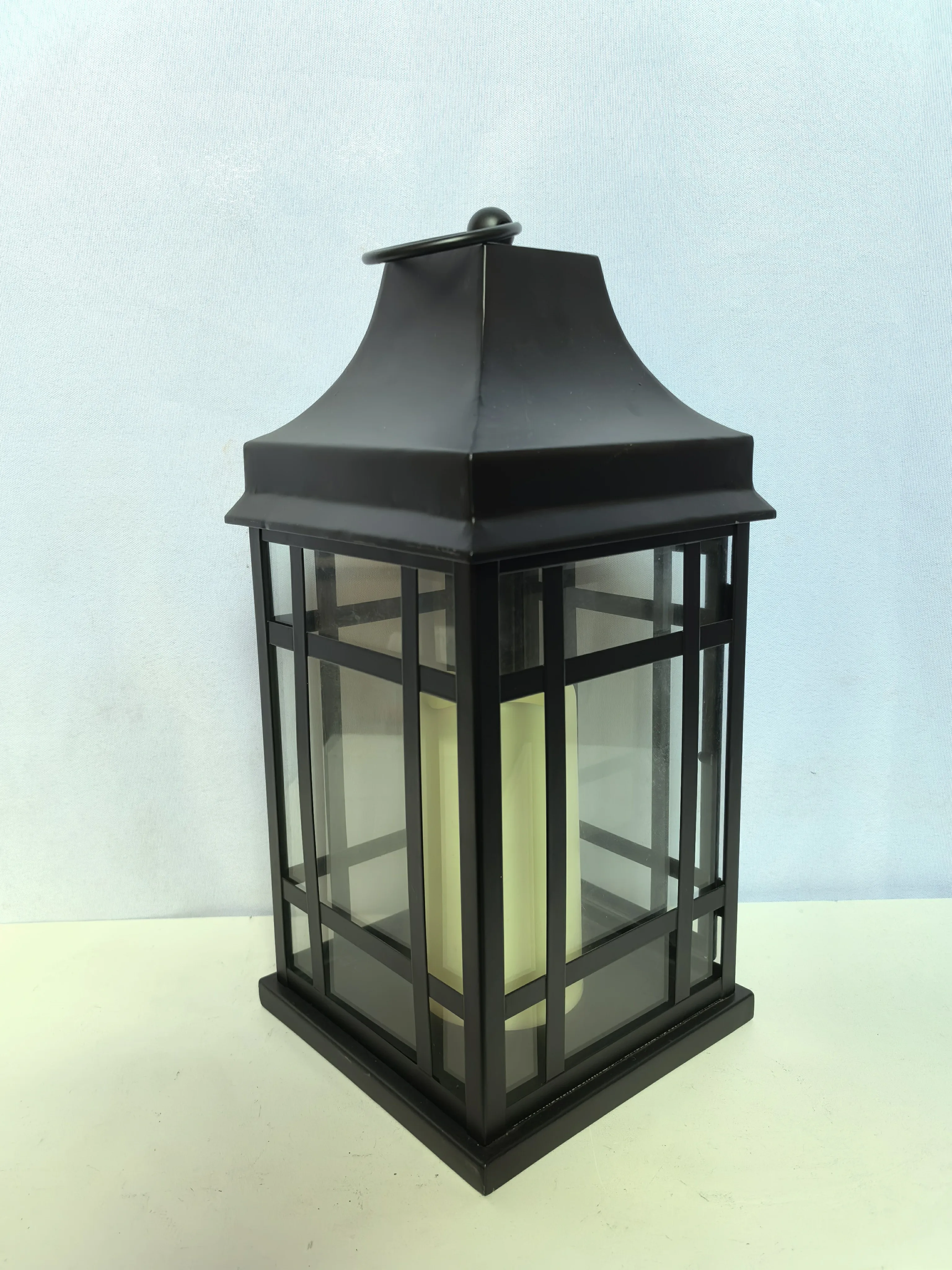 Modern Black Lantern Garden Hanging Metal Candle Holder Home Outdoor Decorative Lanterns For Candle Wrought Iron Candle Lanterns