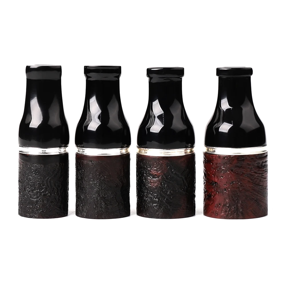 Полезный высококачественный деревянный держатель для сигар sandblast briar с логотипом на заказ, мундштук для курения