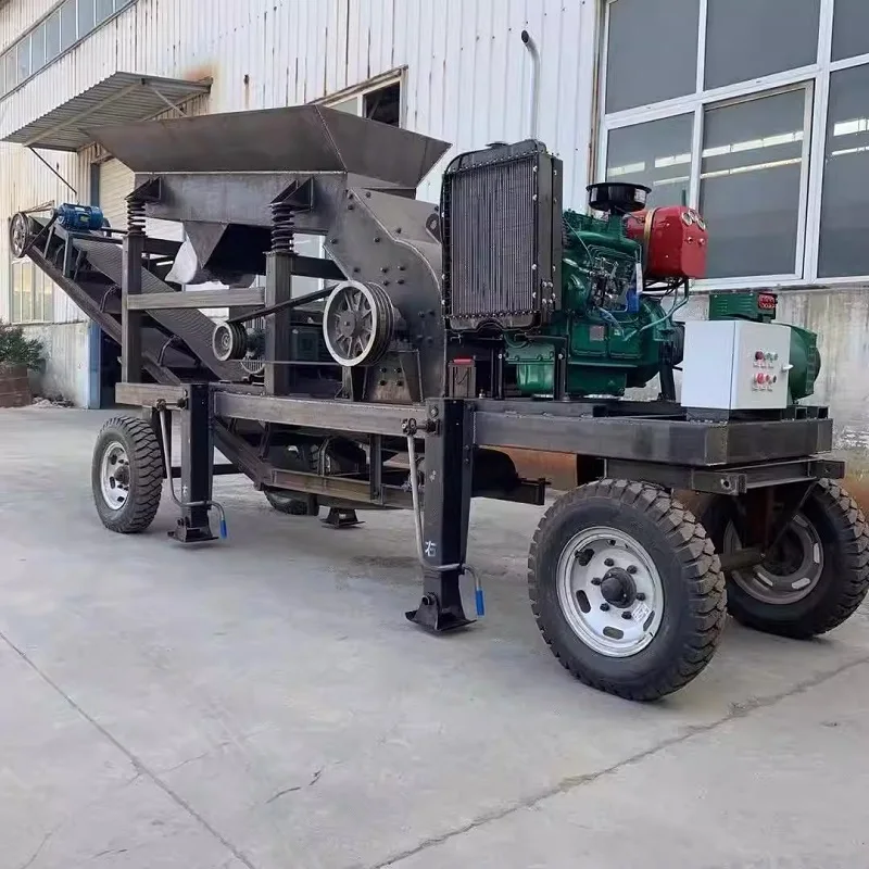 Hot Sale Low Price Gravel Gold Ore Quarry Sand Making Machine Mobile Hammer Crusher