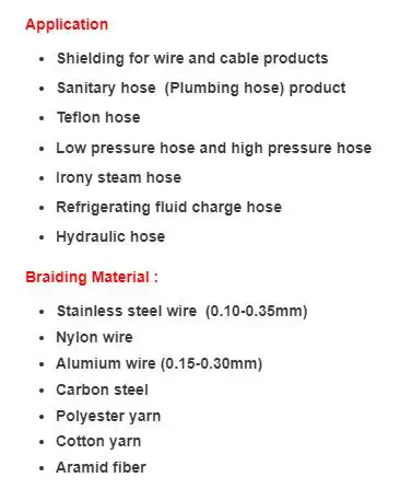 endoscope hose braiding machine durable stainless steel hose braiding machine driver steer hose braiding machine
