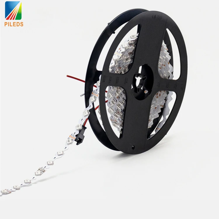 WS2815 S shaped zigzag BENDABLE 5V 12V addressable RGBW RGB GS8208 RT1809 SK6813 LED strip