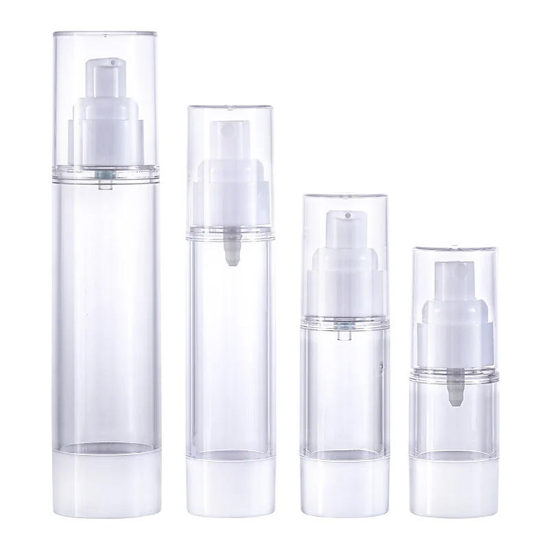 50ml Cosmetic Airless Bottle Transparent Lotion Cream Essence  Bottle AS Lotion Cream Liquid Spray Travel Dispensing Container