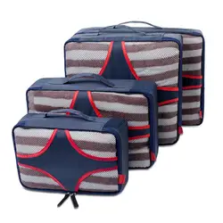 Packing Cubes 4 Set Travel Luggage Organizers with Durable Laundry Bag