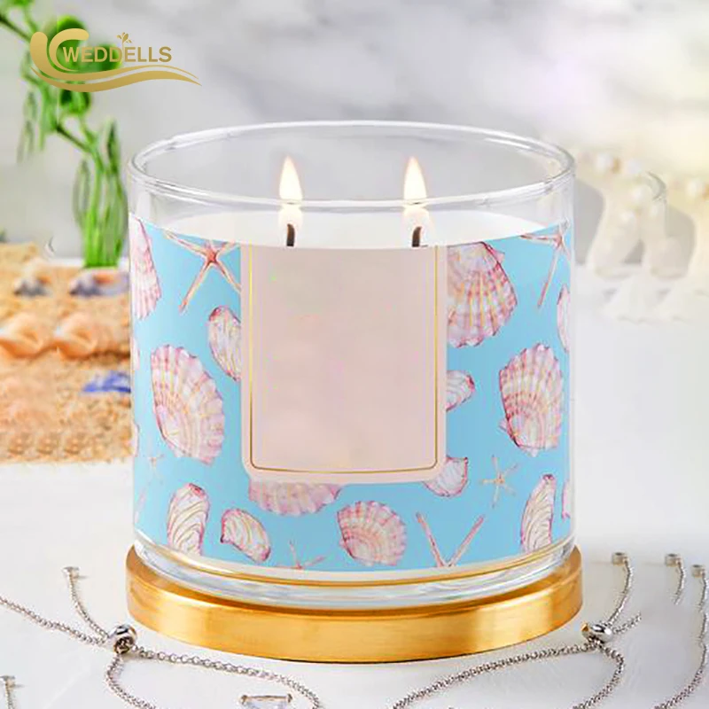 customizable matte glass jar black candle mango scented candle  logo