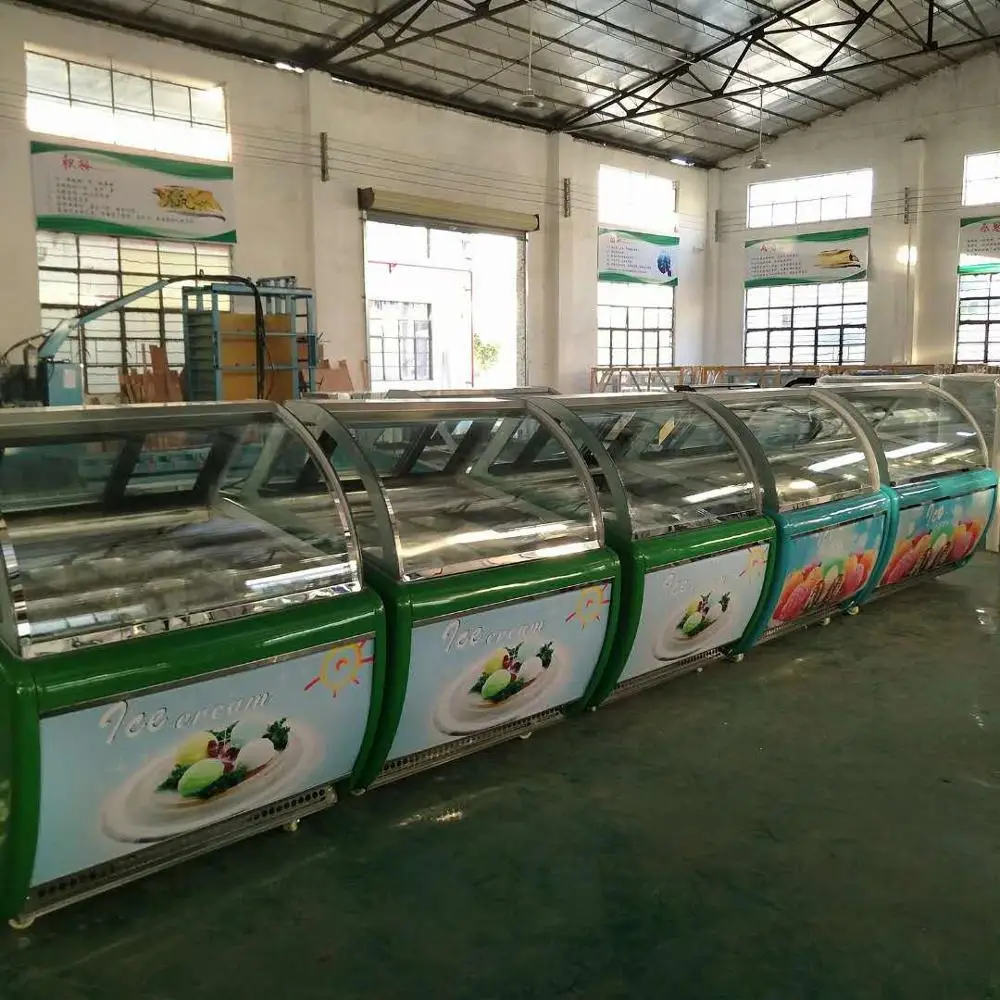 Commercial hard Ice cream display showcase 3 layers gelato freezer freezing machine