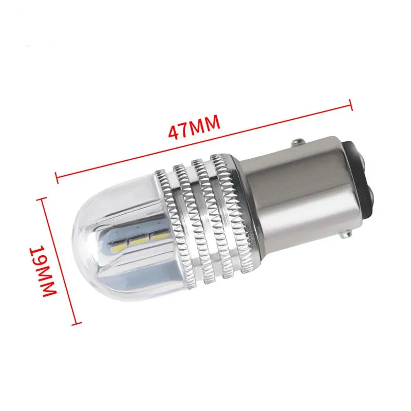 S25 Auto 1156 1157 motorcycle Brake Light P21/5W strobe flashing lights 6SMD 3030 Blue Red bulb ba15d led lights for motorcycle
