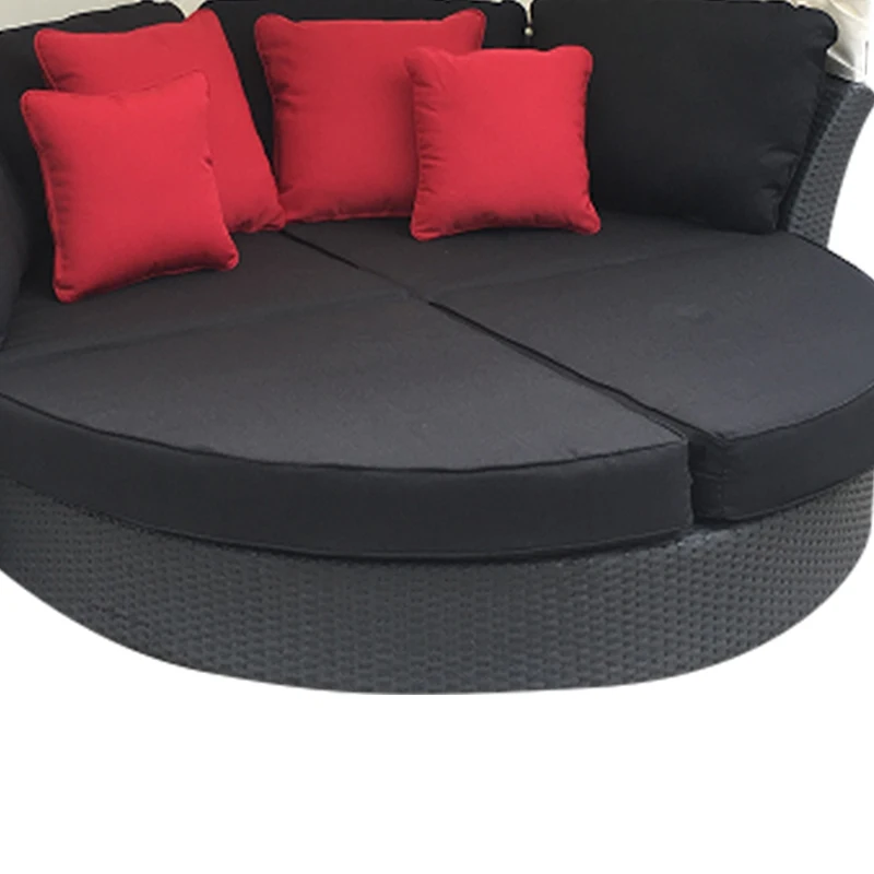 OEM Acceptable Natural Rattan Waterproof Patio Wicker Day Bed Furniture