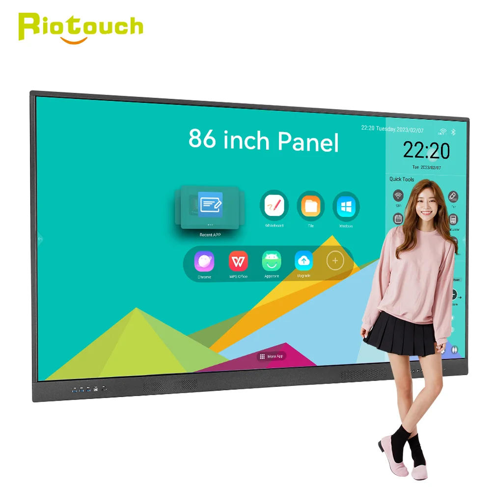 Riotouch 86 Inch  Interactive Board Smart Touch Screen Budget Price Whiteboards for School Projects and Tenders