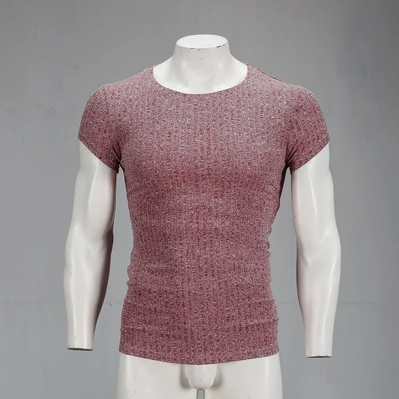 
SW19BS6629 muscle man GYM training top running short sleeve shirt workout t-shirt 