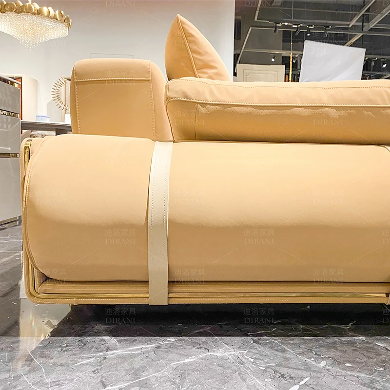 italian design hot sale luxury leather sofa set furniture living room modern sectional sofa