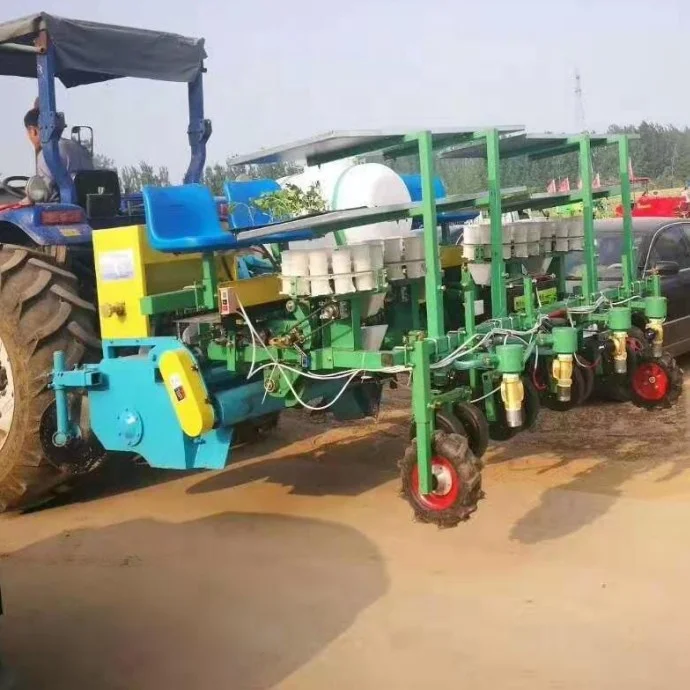 
onion planting machine self driving onion planter vegetable transplanting machine adjustable plant spacing and row spacing 