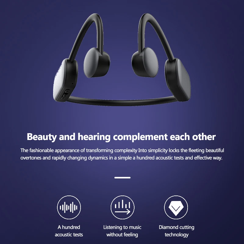 Q50 Bone Conduction Headphones 8GB MP3 Player IPX8 Waterproof Swimming Sports Headset Wireless V5.0 Earphone Hands-free with Mic