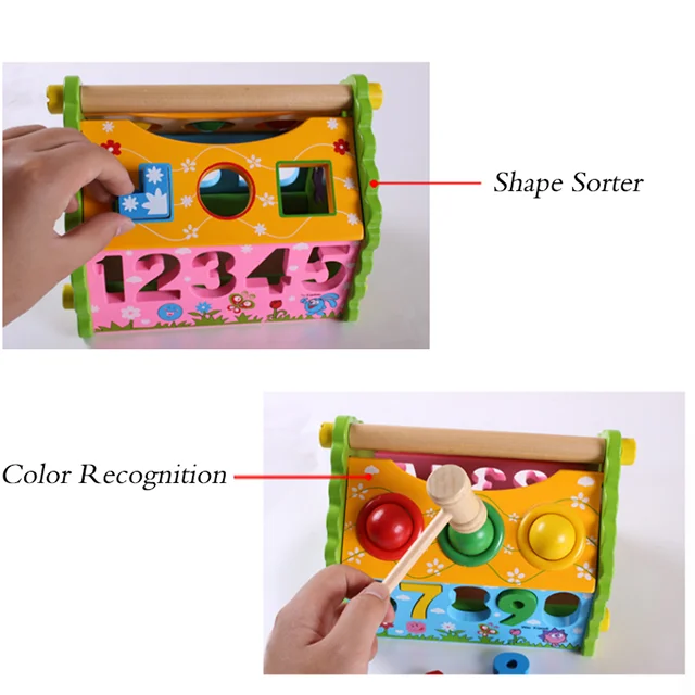 kids toys educational child games manufacturer in china jouet bebe montessori wood hammer toy