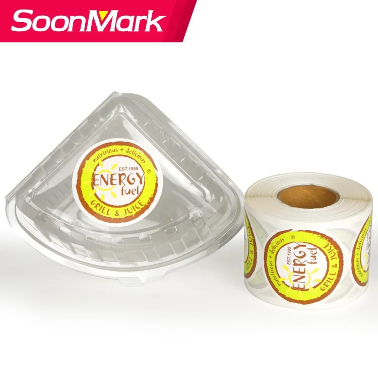 Low price custom adhesive glossy water proof paper egg packaging box label and sticker printing