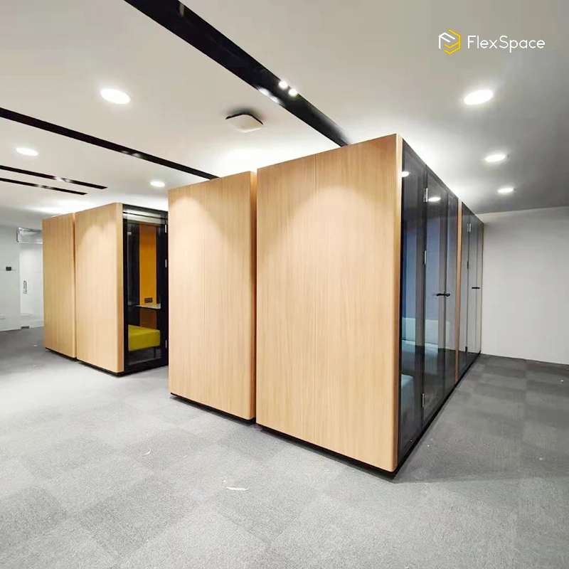 Flexspace 2024 New Eco-friendly Meeting Booth Silent Phone Booth Soundproof Office Pod Acoustic Private Coworking Space