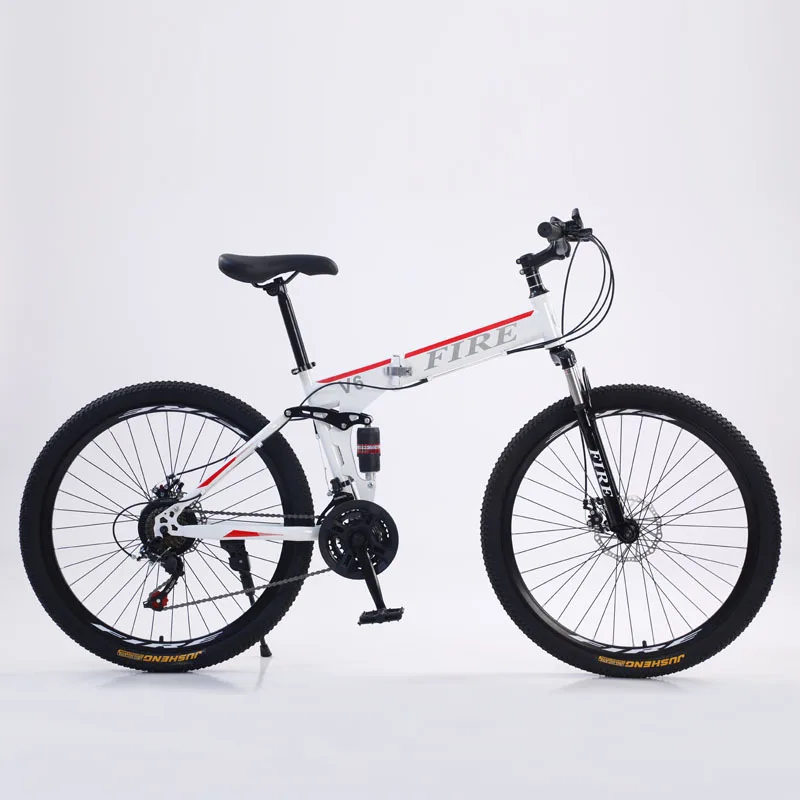 Wholesale 24/26 Inch Foldable Mountain Bike Variable Speed with Shock Absorption for Students and Adults Alloy Rim Material