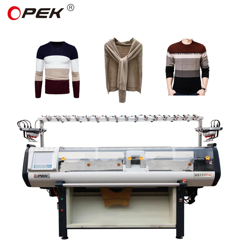 Double system computerized sweater flat knitting machine factory price