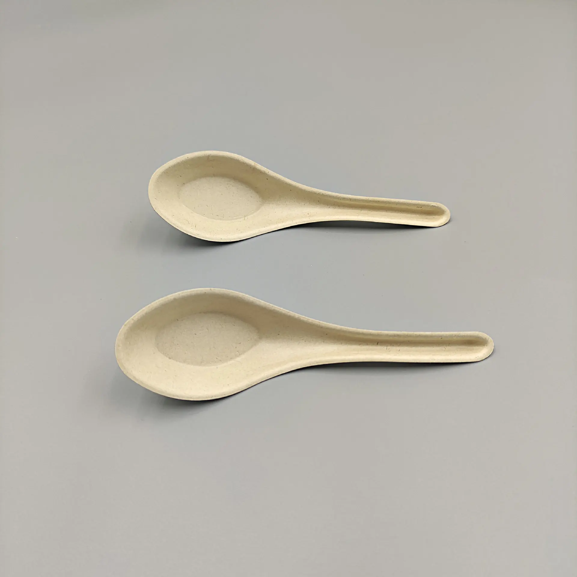 100% Bagasse Dinner Spoon Sugarcane Biodegradable Tableware Disposable Chinese Soup Serving Spoon