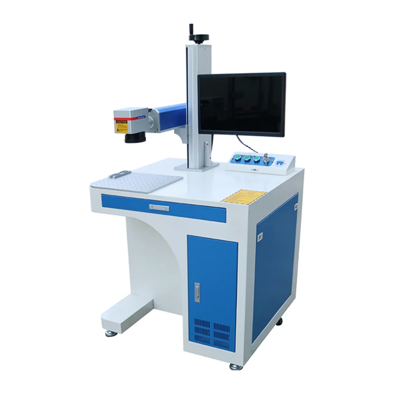 Wholesale Customize Cabinet 30w 50w Fiber Mark Laser Marking Machine with Rotary