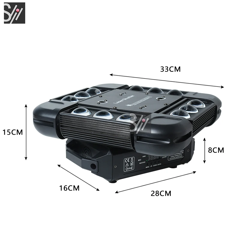 RGB Laser 12 Storm Laser Beam Party Light Disco DJ Projector With Voice Control And DMX