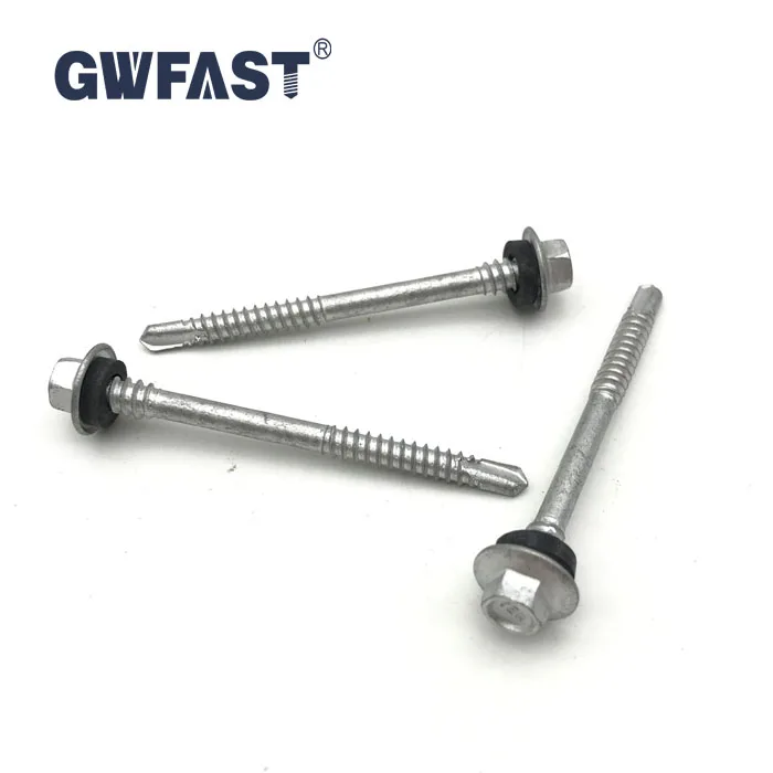 Hex Head Self Drilling Roofing Screw with Washer Double Grip Roof Screws Class 4 Galvanised Roof Screw
