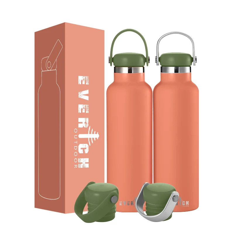 Factory sample free eco-friendly personalized logo standard mouth water bottle with aluminium or silicone handle lid