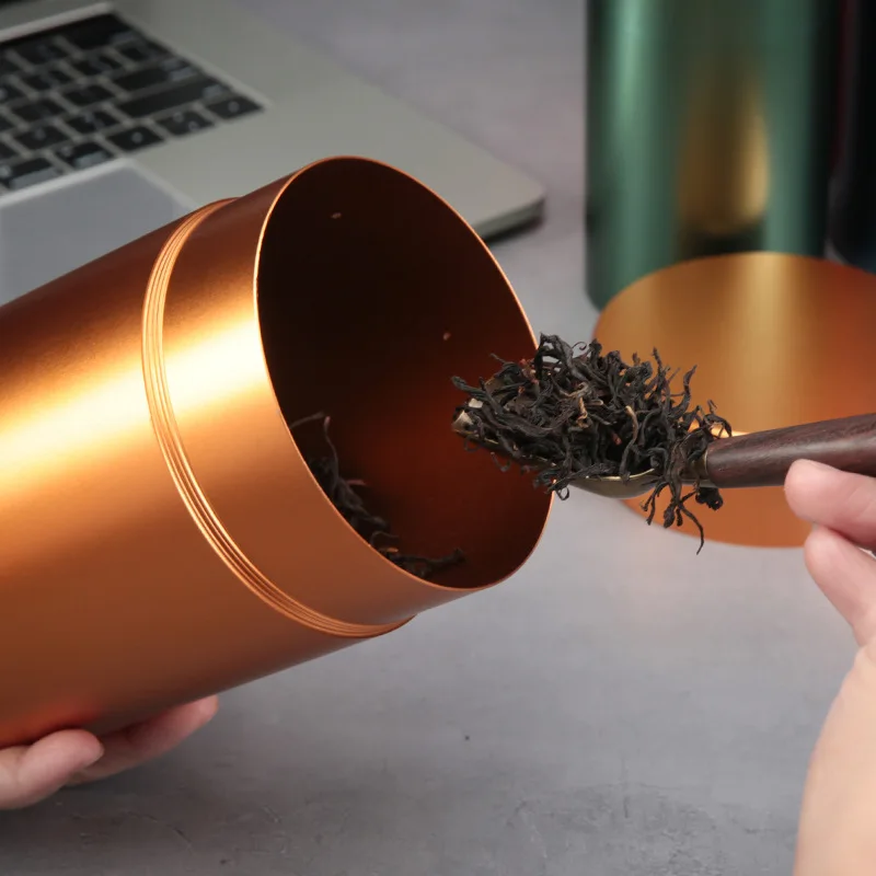 Portable Mini Stainless Steel Metal Tea Jar small size Travel Sealed Small Tea Jar