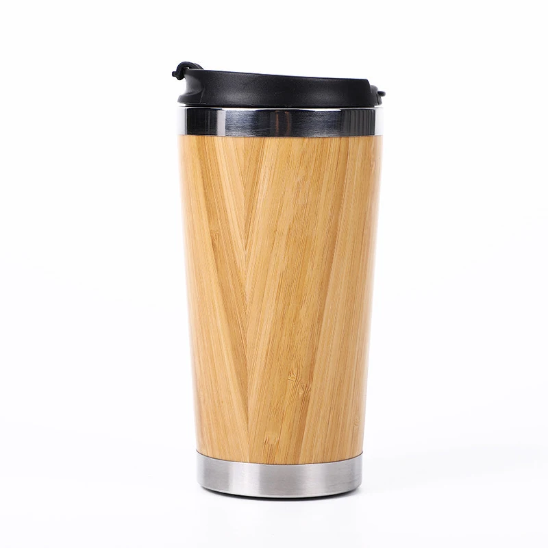 New Eco-Friendly Products Stainless Steel Tumbler Mug Bamboo Coffee Cup Travel Mugs