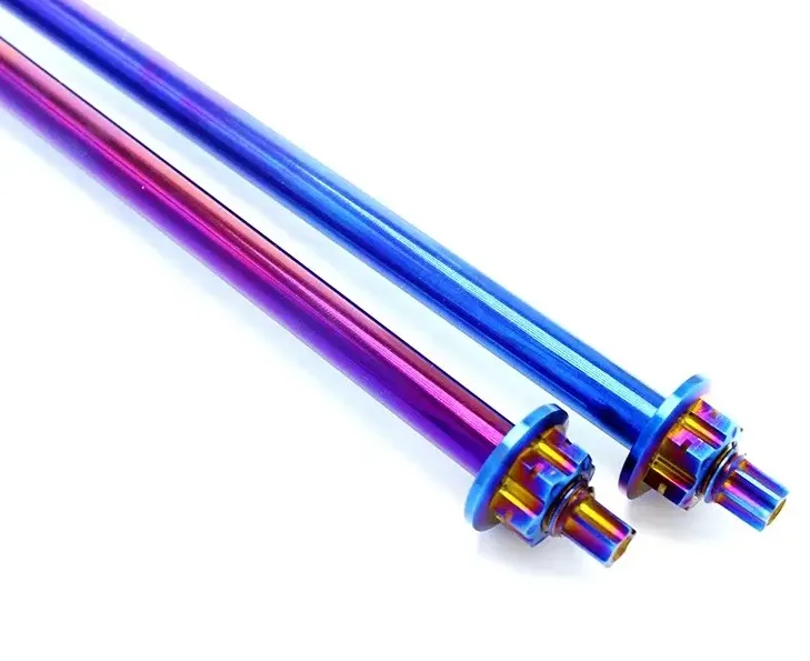 Titanium front hub axle and rear hub axle for bicycle Ti6al4v titanium hub axle