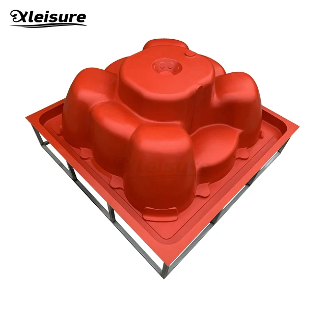 unique design square gel-coat spa hot tub mold (male mold) 8-person party spa mold bathtub mould