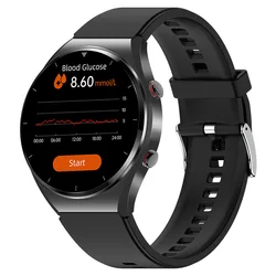 YTGEE 2023 E09 Blood Glucose Smartwatch Fitness Tracker Heart Rate Bracelet Message Reminder ECG Smart Watch for Men Women