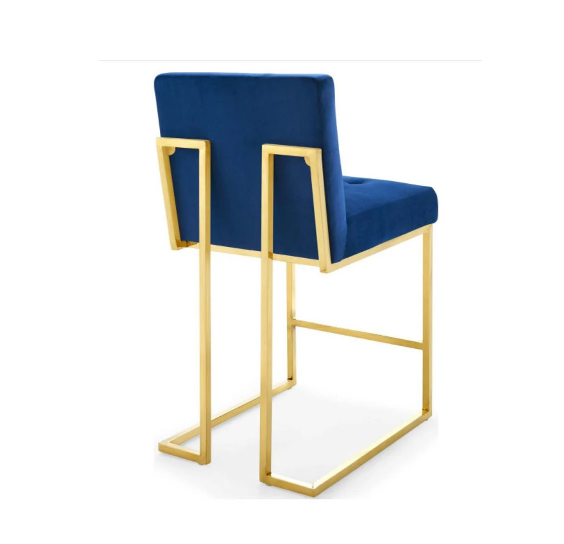  Gold steel frame velvet bar