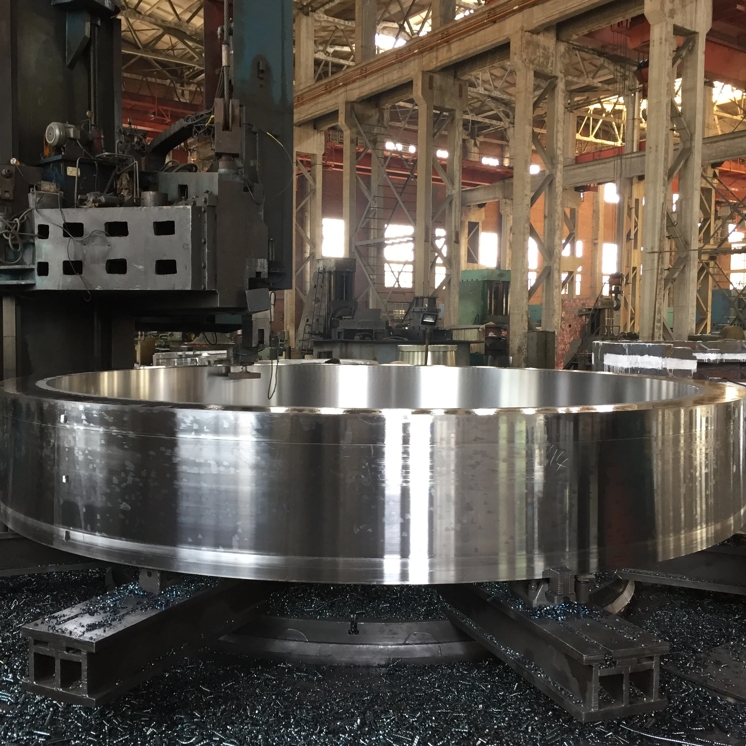 Heavy Duty Customized Cnc Lathe Machining Rotary Casting Steel Ball Mill Kiln Tyre Forging Ring Rolling