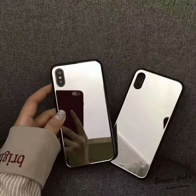 OEM phone case For Iphone X Mobile Shell Personality IP8/7plus Mirror Glass 6s anti radiation custom phone case wholesaler