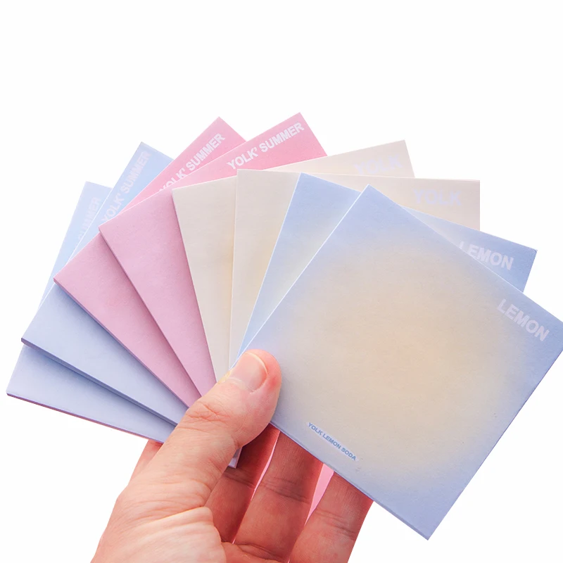 Wholesale Egg Yolk Gradient Sticky Note Paper Creative To Do List Sticky Student Notepad