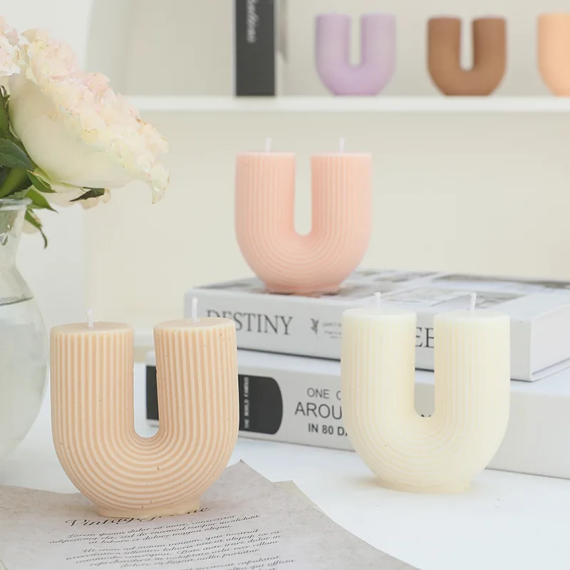 luxury soy wax handmade eco-friendly organic scented shape art candle